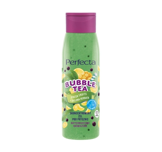 PERFECTA BUBBLE TEA ГЕЛЬ ДЛЯ ДУША FRESH FRUITS + ЗЕЛЕНЫЙ ЧАЙ 400Г