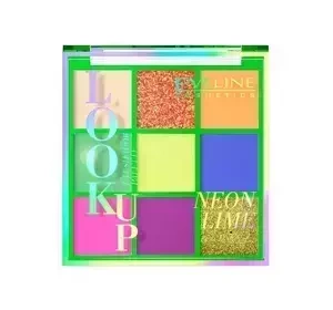 EVELINE LOOK UP EYESHADOW PALETTE ПАЛЕТКА ТІНЕЙ ДЛЯ ПОВІК NEON LIME 10,8Г