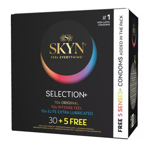 SKYN SELECTION+ БЕЗЛАТЕКСНІ ПРЕЗЕРВАТИВИ 35 ШТ