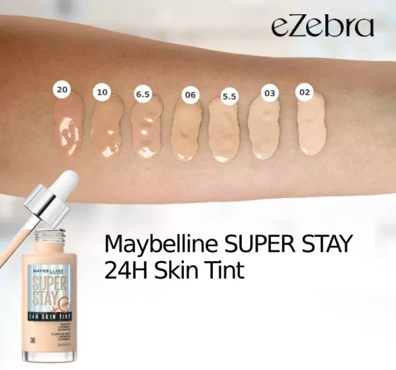 Натисніть на картинку, щоб її збільшити MAYBELLINE SUPER STAY 24H SKIN TINT ОСВІТЛЮВАЛЬНИЙ ТОНАЛЬНИЙ ЗАСІБ 6.5 30МЛ