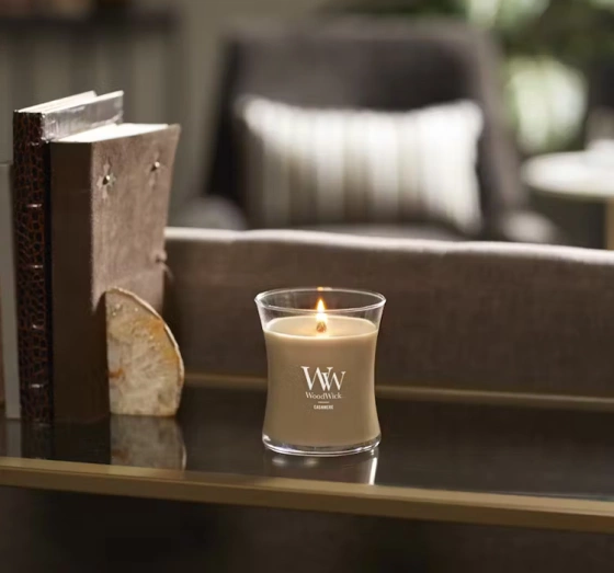 Woodwick Small Jar Candle ароматическая свеча  Cashmere 85 г