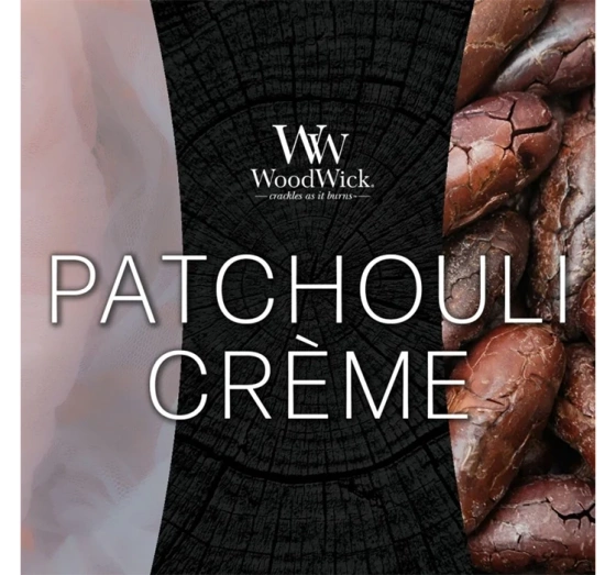 Woodwick Large Jar Candle ароматична свічка Patchouli Creme 610 г