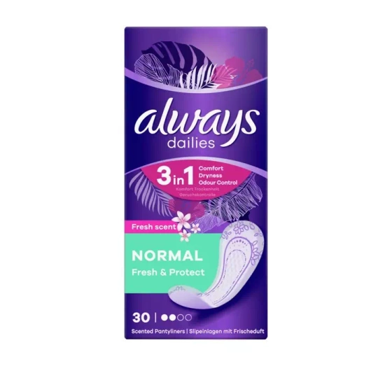 ALWAYS DAILIES FRESH & PROTECT NORMAL FRESH SCENT ГИГИЕНИЧЕСКИЕ ПРОКЛАДКИ 30 ШТ