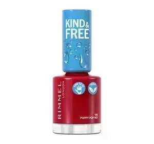RIMMEL KIND & FREE ВЕГАНСЬКИЙ ЛАК ДЛЯ НІГТІВ 156 POPPY POP RED 8МЛ