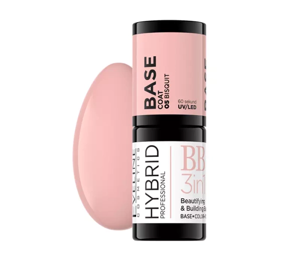 EVELINE HYBRID PRO КАУЧУКОВАЯ БАЗА ПОД ГЕЛЬ-ЛАК 05 BISQUIT 5МЛ