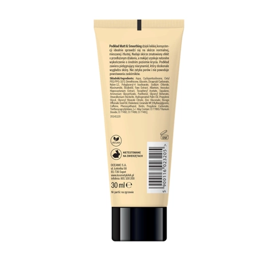 AA MATT & SMOOTHING МАТИРУЮЩЕ-СГЛАЖИВАЮЩЕЕ ТОНАЛЬНОЕ СРЕДСТВО 105 SAND 30МЛ