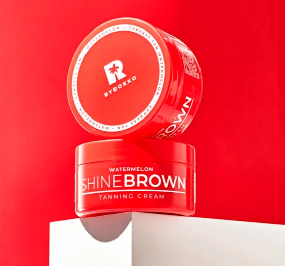 BYROKKO SHINE BROWN EXPRESS TAN КРЕМ ДЛЯ ПРИСКОРЕННЯ ЗАСМАГИ WATERMELON 200МЛ