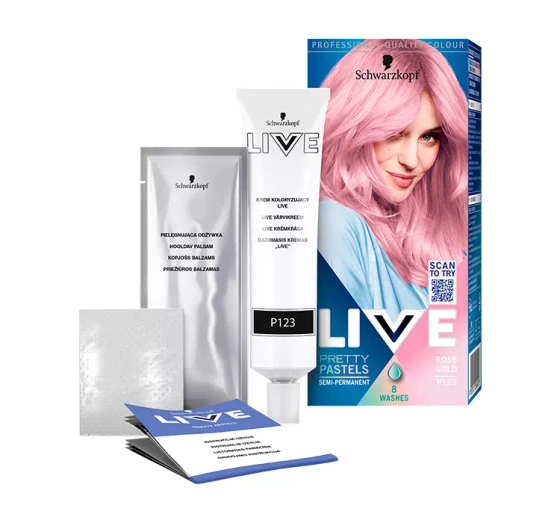 SCHWARZKOPF LIVE ULTRA BRIGHTS PRETTY PASTELS КРАСКА ДЛЯ ВОЛОС СРЕДНЕЙ УСТОЙЧИВОСТИ P123 ROSE GOLD