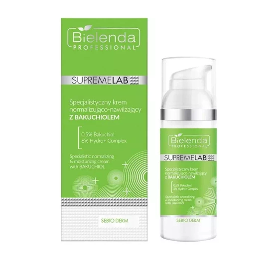 BIELENDA PROFESSIONAL SUPREMELAB SEBIO DERM СПЕЦІАЛІЗОВАНИЙ ЗВОЛОЖУВАЛЬНО-НОРМАЛІЗУЮЧИЙ КРЕМ 50МЛ
