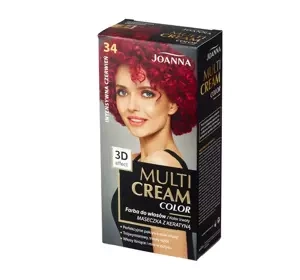 JOANNA MULTI CREAM COLOR КРАСКА ДЛЯ ВОЛОС 34 INTENSYWNA CZERWIEŃ