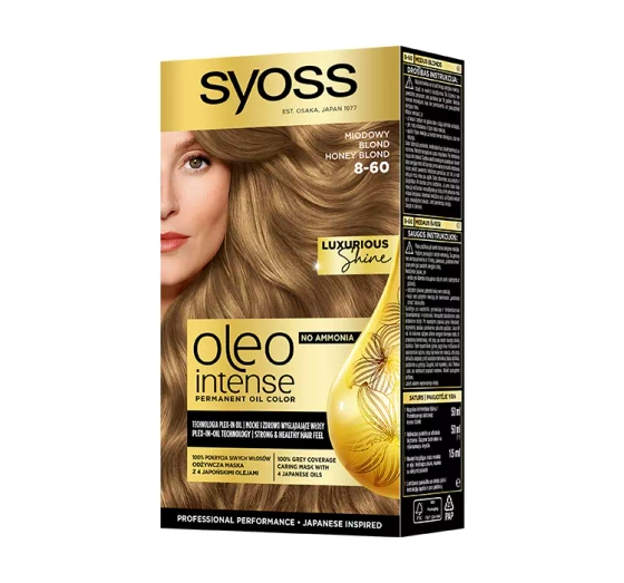 SYOSS OLEO INTENSE ФАРБА ДЛЯ ВОЛОССЯ БЕЗ АМІАКУ 8-60 HONEY BLOND