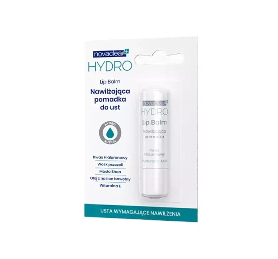 NOVACLEAR HYDRO УВЛАЖНЯЮЩАЯ ПОМАДА ДЛЯ ГУБ 4,9Г