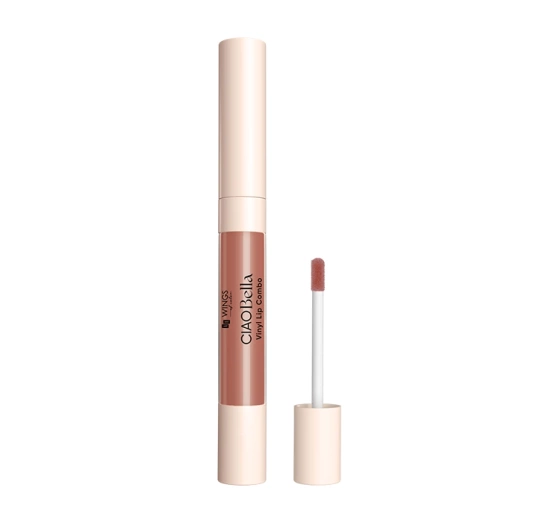 AA CIAO Bella Vinyl Lip Combo олівець і блиск для губ 2в1 04 Salted Caramel Mix 0,85 г + 4 г
