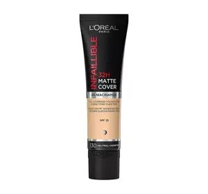 LOREAL PARIS INFAILLIBLE 24H MATTE COVER СТОЙКОЕ МАТИРУЮЩЕЕ ТОНАЛЬНОЕ СРЕДСТВО 130 TRUE BEIGE 30МЛ
