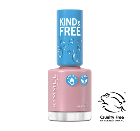 RIMMEL KIND & FREE ВЕГАНСЬКИЙ ЛАК ДЛЯ НІГТІВ 154 MILKY BARE 8МЛ