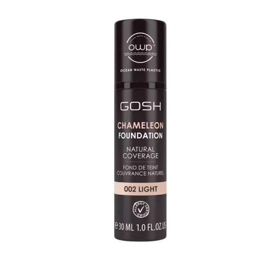 GOSH CHAMELEON FOUNDATION NATURAL COVERAGE ТОНАЛЬНОЕ СРЕДСТВО-ХАМЕЛЕОН 002 LIGHT 30МЛ