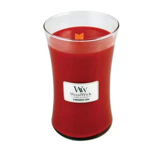 Натисніть на картинку, щоб її збільшити WOODWICK LARGE JAR CANDLE АРОМАТИЧНА СВІЧКА CINNAMON CHAI 610Г