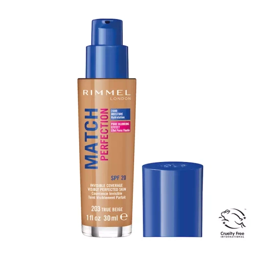 RIMMEL ТОНАЛЬНА ОСНОВА MATCH PERFECTION NR 203 НОВА ВЕРСІЯ