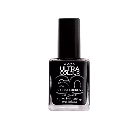 AVON ULTRA COLOUR 60 SECOND EXPRESS ЛАК ДЛЯ НОГТЕЙ POWER BLACK 10МЛ