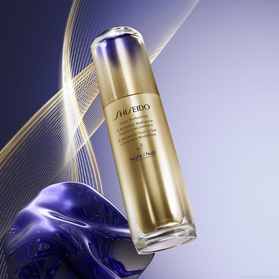 Нажмите на картинку, чтобы ее увеличить Shiseido Vital Perfection LiftDefine Radiance Night Concentrate лифтинговая ночная сыворотка для лица, 40 мл