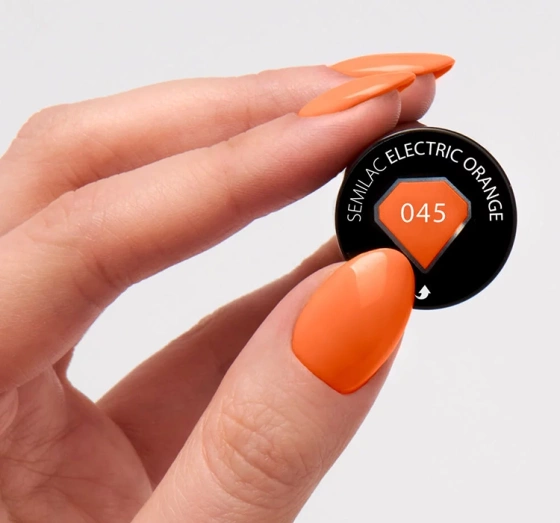 SEMILAC ГІБРИДНИЙ ЛАК УФ ELECTRIC ORANGE 045