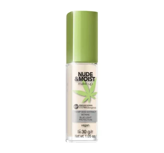 BELL HYPOALLERGENIC NUDE&MOIST MAKE-UP FLUID ЗВОЛОЖУВАЛЬНИЙ ТОНАЛЬНИЙ ЗАСІБ 01 LIGHT BEIGE 30Г