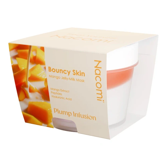 Nacomi Bouncy Skin Mango Jelly Milk Mask Plump Infusion зміцнювальна маска для обличчя 80 мл
