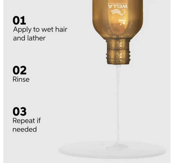 Натисніть на картинку, щоб її збільшити Wella Professionals Ultimate Smooth живильний шампунь для сухого та пухнастого волосся 250 мл
