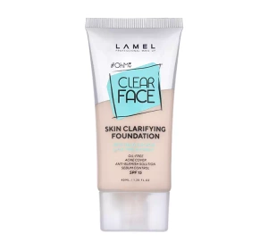 LAMEL CLEAR FACE FOUNDATION МАТУЮЧИЙ ТОНАЛЬНИЙ ЗАСІБ SPF15 401 SOFT BEIGE 40МЛ