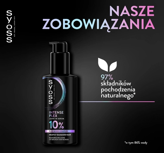 SYOSS INTENSE PLEX СИРОВАТКА ДЛЯ ДУЖЕ ПОШКОДЖЕНОГО ВОЛОССЯ 100 МЛ