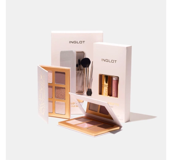 Inglot Gold 'N' Gifts набір для макіяжу губ помада 4г + блиск 6,5мл