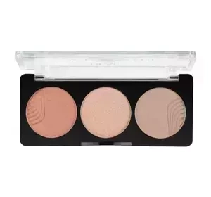 HEAN GLOW NUDE PALETTE ПАЛЕТКА ДЛЯ ОБЛИЧЧЯ 3В1 SUNGLOW 8Г