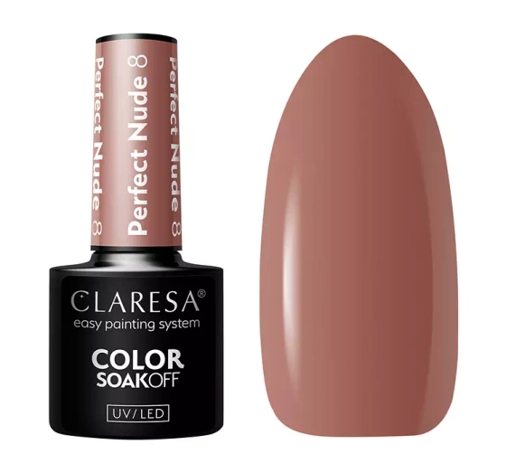 CLARESA SOAK OFF ГЕЛЬ-ЛАК PERFECT NUDE 8 5Г