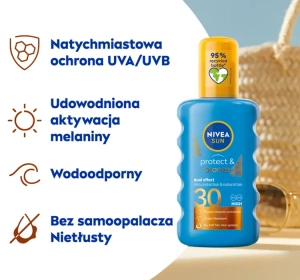NIVEA SUN PROTECT & BRONZE СПРЕЙ ДЛЯ АКТИВАЦИИ ЗАГАРА SPF30 200МЛ
