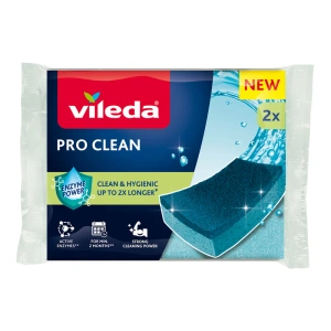Vileda Pro Clean кухонна губка з ферментами 2 шт.