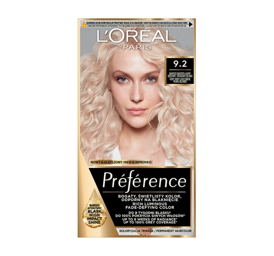LOREAL RECITAL PREFERENCE ФАРБА ДЛЯ ВОЛОССЯ 9.2