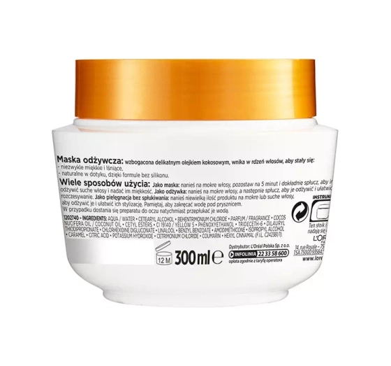 LOREAL ELSEVE ЧАРІВНА СИЛА МАСЕЛ ЖИВИЛЬНА МАСКА 300МЛ