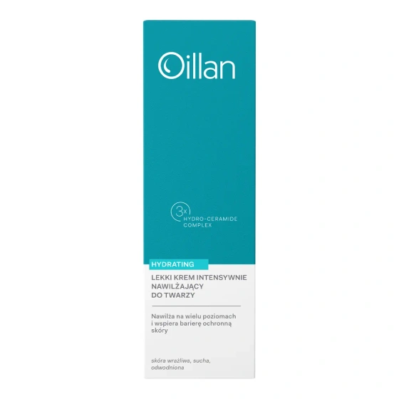 Oillan Hydrating легкий, интенсивно увлажняющий крем для лица для сухой, чувствительной и обезвоженной кожи 50 мл