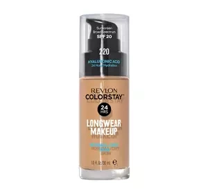 REVLON COLORSTAY ТОНАЛЬНИЙ ЗАСІБ З ГІАЛУРОНОВОЮ КИСЛОТОЮ ДЛЯ СУХОЇ ШКІРИ 220 NATURAL BEIGE 30МЛ