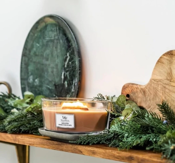 Woodwick Elipse Jar Candle ароматическая свеча Santal Myrrh 453,6 г