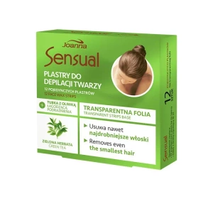 JOANNA SENSUAL ПОЛОСКИ ДЛЯ ДЕПИЛЯЦИИ ЛИЦА С ЭКСТРАКТОМ ЗЕЛЕНОГО ЧАЯ 12 ШТУК