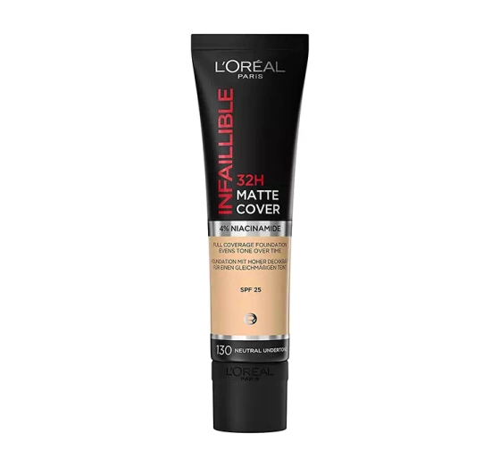 LOREAL PARIS INFAILLIBLE 24H MATTE COVER СТІЙКИЙ МАТУЮЧИЙ ТОНАЛЬНИЙ ЗАСІБ 130 TRUE BEIGE 30МЛ