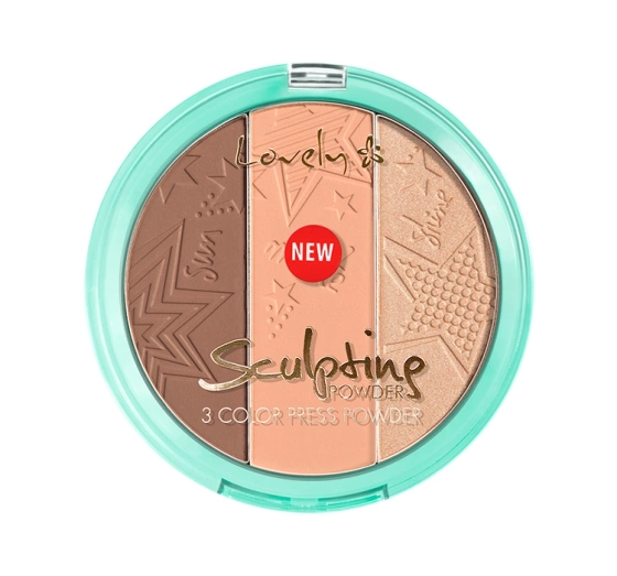 LOVELY ПАЛЕТКА ПУДРЫ ДЛЯ ЛИЦА 3 15Г