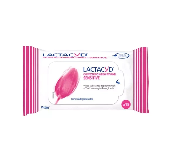 LACTACYD SENSITIVE САЛФЕТКИ ДЛЯ ИНТИМНОЙ ГИГИЕНЫ 15 ШТУК