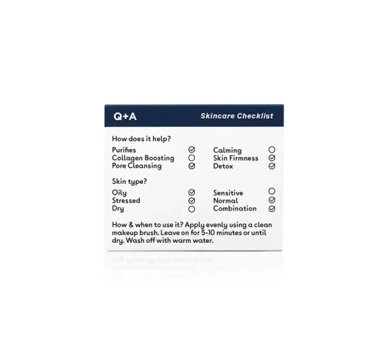 Q+A ОЧИЩАЮЩАЯ МАСКА ДЛЯ ЛИЦА С АКТИВИРОВАННЫМ УГЛЕМ 50Г