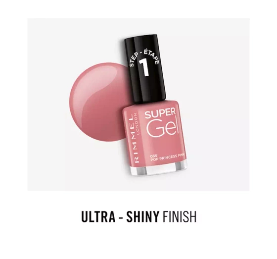 RIMMEL SUPER GEL ГЕЛЕВИЙ ЛАК ДЛЯ НІГТІВ 035 POP PRINCESS PINK 12МЛ
