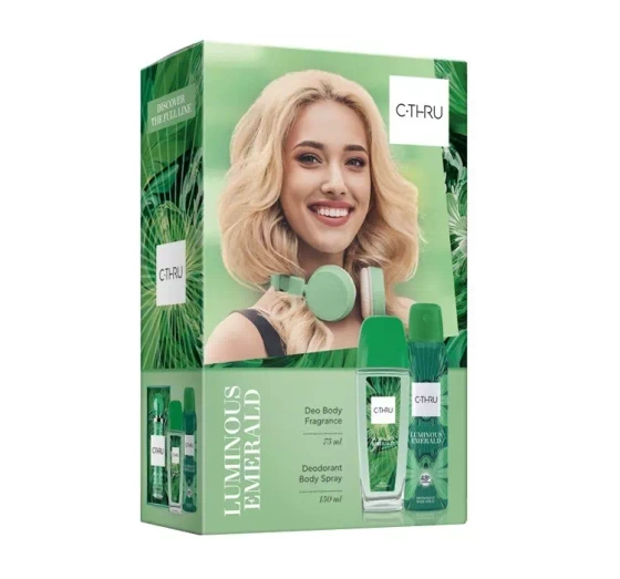 C-THRU LUMINOUS EMERALD АРОМАТИЧНИЙ СПРЕЙ ДЛЯ ТІЛА 75МЛ + ДЕЗОДОРАНТ 150МЛ