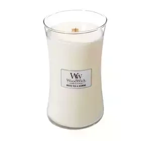 WOODWICK LARGE JAR CANDLE АРОМАТИЧНА СВІЧКА WHITE TEA & JASMINE 610Г