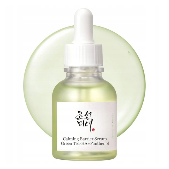 Нажмите на картинку, чтобы ее увеличить Beauty of Joseon Calming Barier Green Tea-HA + Panthenol успокаивающая сыворотка для лица с зеленым чаем, 30 мл