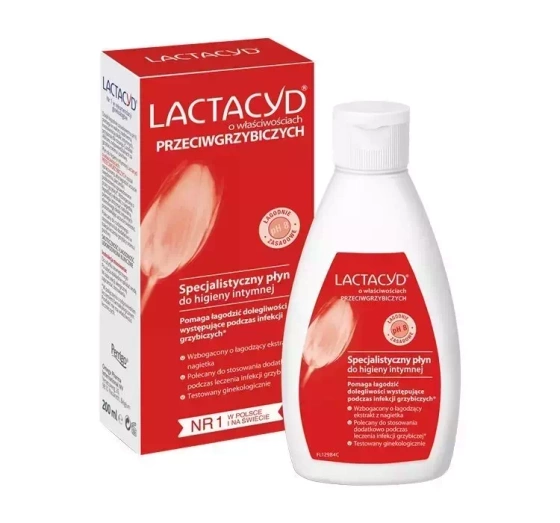LACTACYD ПРОТИВОГРИБКОВОЕ ГИНЕКОЛОГИЧЕСКОЕ СРЕДСТВО ДЛЯ ИНТИМНОЙ ГИГИЕНЫ 200МЛ